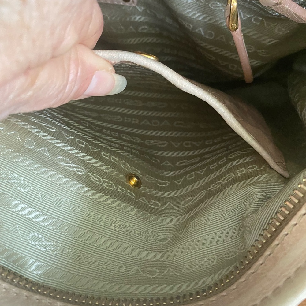 PRADA Vitello Leather Lux Satchel W/COA and Prada Authenticity - Picture 14 of 16